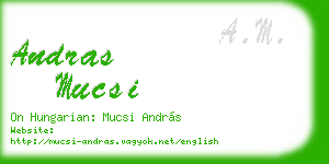 andras mucsi business card